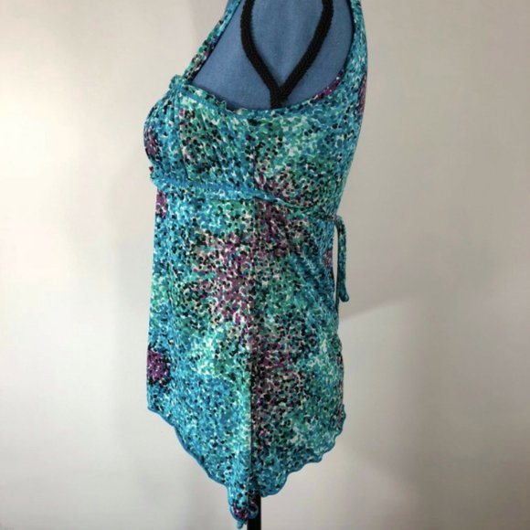 Trixxi Junior's Sleeveless Abstract Blouse Size S - Picture 3 of 7